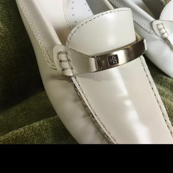Ralph Lauren White Leather Mindy Mule/Slide - Picture 15 of 16